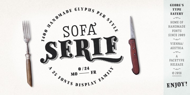 Schriftart Sofa Serif Hand